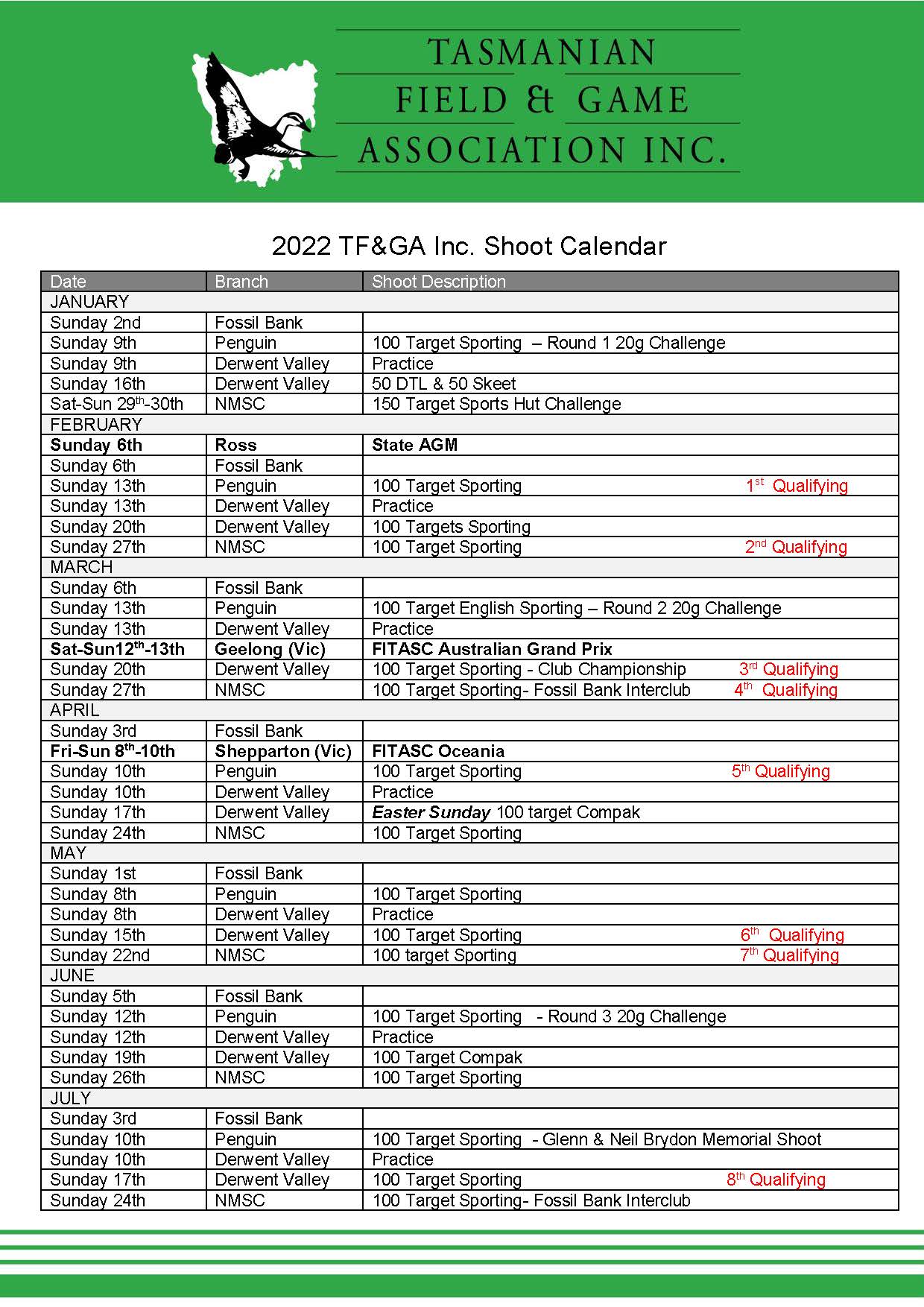 2022 Shoot calendar 002 Page 1